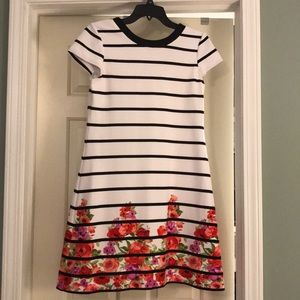 Never worn floral stripe dress